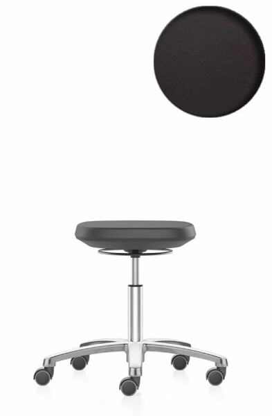 Bimos Labsit Stool pyörällinen jakkara, musta istuin