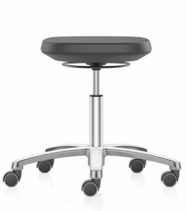 Bimos Labsit Stool pyörällinen jakkara, musta istuin