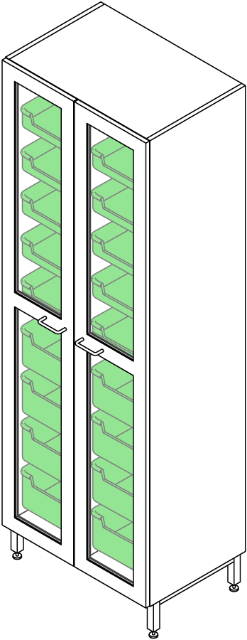 Biology tray cabinet O-BTK3.